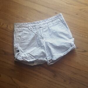 J. Crew Seersucker Shorts Navy and White